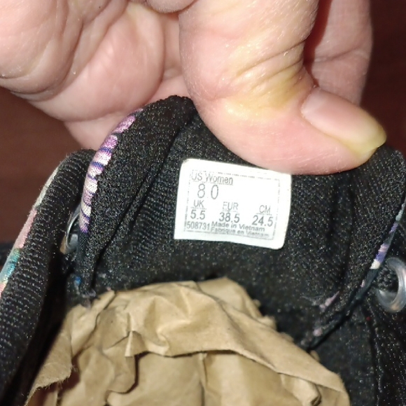 Vans Black Multicolor Floral Sneakers - Picture 4 of 9